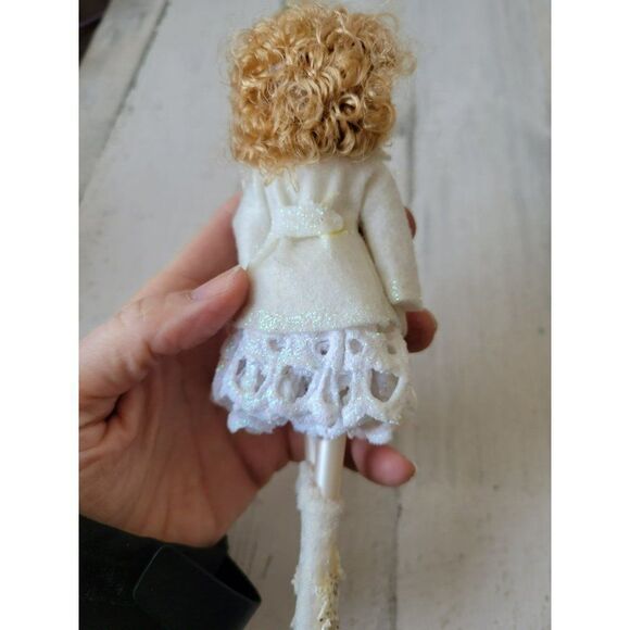 Vintage Italian glass de carlini lady elegant ornament shopper evening dress spa - Picture 7 of 9